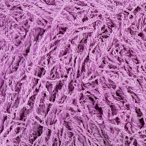Makromecity Bubble Scrubby Yarn - 100% Premium Polyester Yarn for Crocheting and Knitting - 3.5 Oz (100g), 98 Yds (90m) - Ideal for Dishcloths, Crafting & Bath Washcloths (Lilac, 3 Skeins)