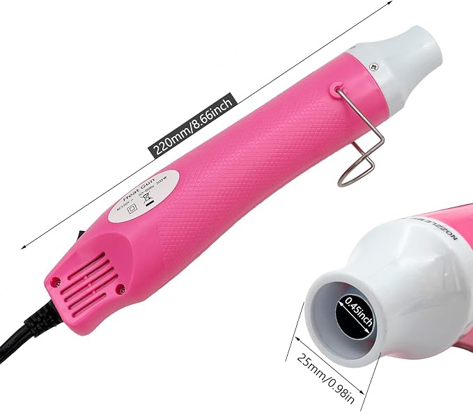 Heat Gun, Mini Hot Air Gun for DIY Crafts Portable Heat Air Gun Tool for Embossing Shrink Wrapping Drying Paint | DIY Crafts, Portable, Embossing, Shrink Wrapping, Drying Paint
