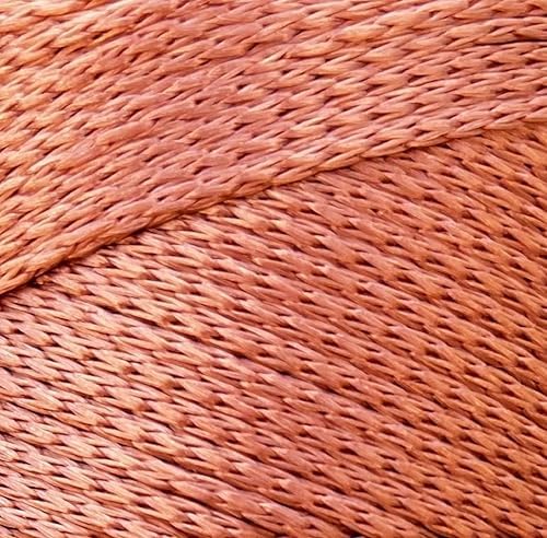 Polyester Macrame Cord 2mm x 251 Yards, 100% Polypropylene Premium Macrame Rope, Colorful Yarn Crochet Macrame Bag Craft for Wall Hangers, Bags, Bottom Plates, Carpets (Salmon, 3 Skein)