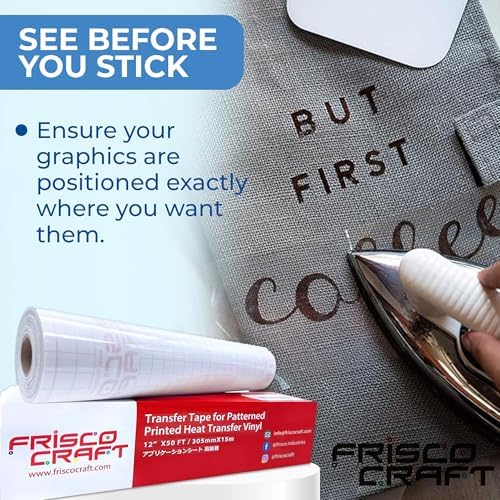 Frisco Craft Clear Heat Transfer Vinyl Transfer Tape 12" x 50 ft