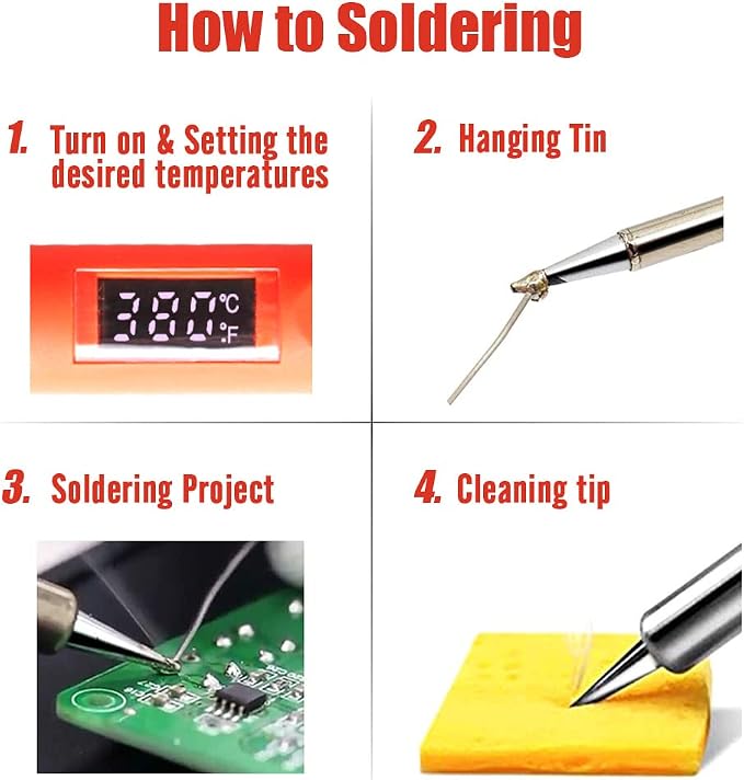Electronic Soldering Iron Kit, 120W Digital Soldering Gun Tools