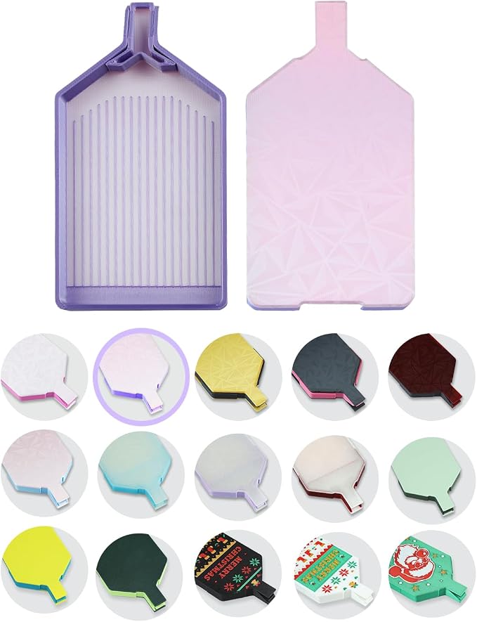 ForeverYoung Dreamy Bi-Tonal Diamond Art Tray with Lid, Lavender Blush Mist