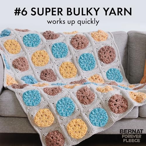 Bernat Forever Fleece Soft Yarn for Crocheting, Blue Wave, 2-Pack