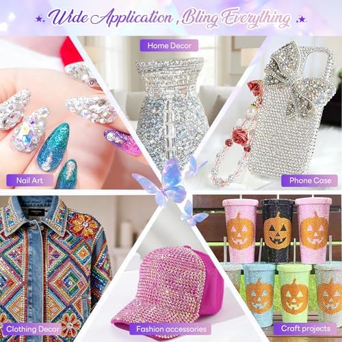 Bedazzling Kit 80000Pcs 60 Colors Resin Jelly Rhinestones