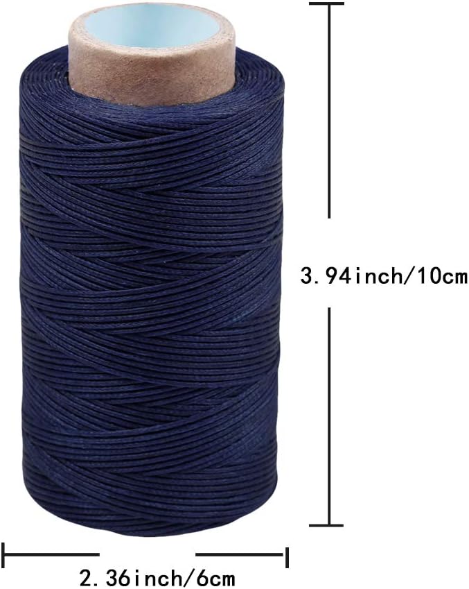 284Yards Waxed Thread for Leather, 0.8mm Waxed Linen Thread, Wax String | Waxed Thread for Bookbinding, Upholstery Thread Heavy Duty, Wax String for Leather Craft DIY/Bookbinding/Shoe Repairing
