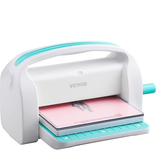 VEVOR Die Cutting and Embossing Machine, 9-Inch (A4) Opening Size, Manual Scrapbooking Machine Starter Kit, Foldable Complete Set with Embossing Folder, Plate, for Cardmaking, Scrapbooking, DIY Crafts