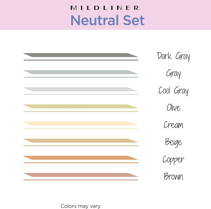Zebra Pen MILDLINER No Bleed Highlighter, Neutral Vintage, Dual Tip, 10-Pk