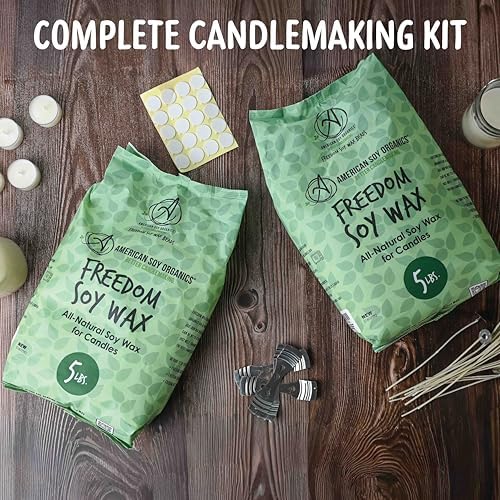 American Soy Organics Freedom Soy Wax Beads, DIY Candle Making Kit, 10 lbs