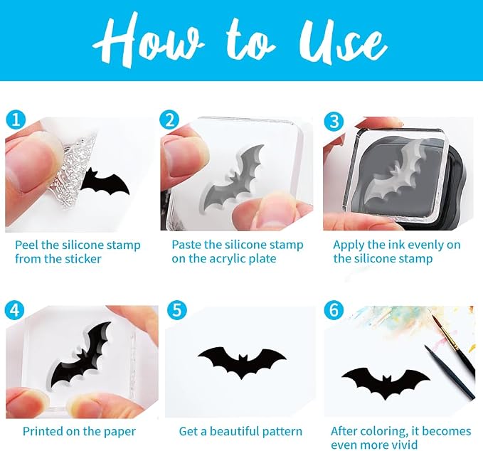 2Pcs Halloween Ghost Stamps and Dies Set for Card Making | Halloween Theme Clear Stamps and Metal Cutting Dies for Paper Crafting Painting Stencil for DIY Scrapbooking Greeting Card