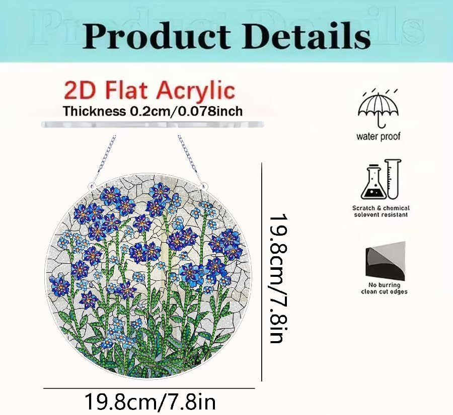 Flower Hanging Diamond Art Kits for Adult Diamond Painting Kit Pendant