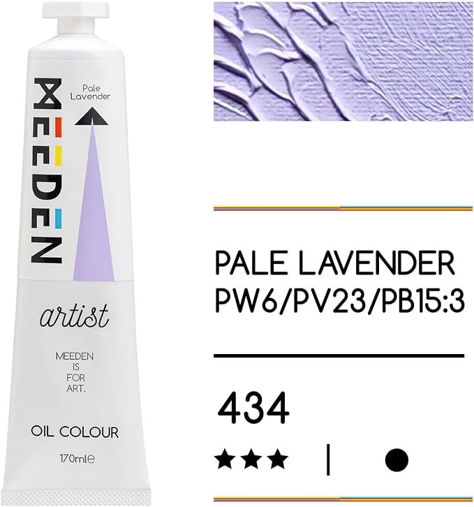 MEEDEN Artist Grade Oil Paint: Pale Lavender - 170ml/5.7oz Tube | Professional Art Paints and Supplies for Canvas Painting
