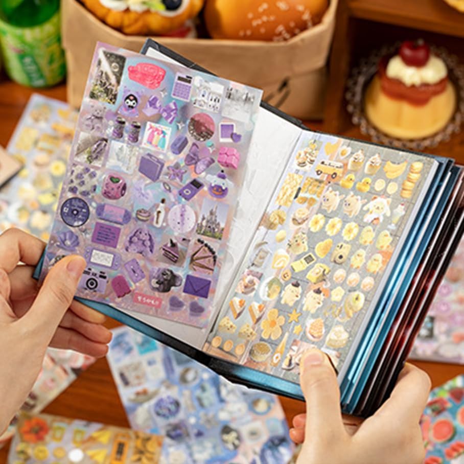 30 Sheets Cute Japanese Sticker Book,Dreams Aesthetic Sticker Book for Scrapbooking, Journaling, DIY Crafts, Water Bottle Decoration