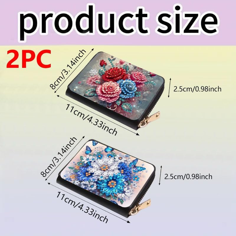 DDGYP DIY Diamond Painting Credit Card Wallet Kit for Women3.14*4.33*0.98in