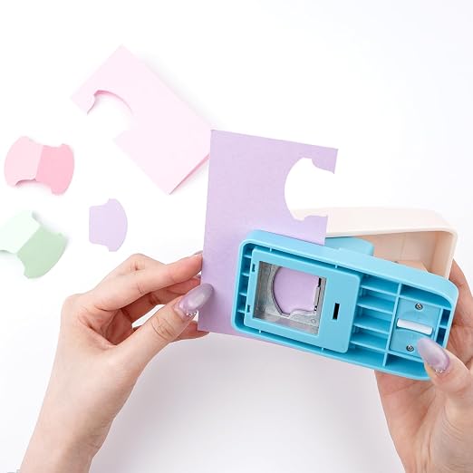 Tab Punch, Whale-Tail Tab Puncher for Paper Crafts, Handheld Folder Punch Loose Leaf Separator Label Cutter Puncher for Planner Inserts, Notebooks, Scrapbook, Journals, Bibles, and More Projects