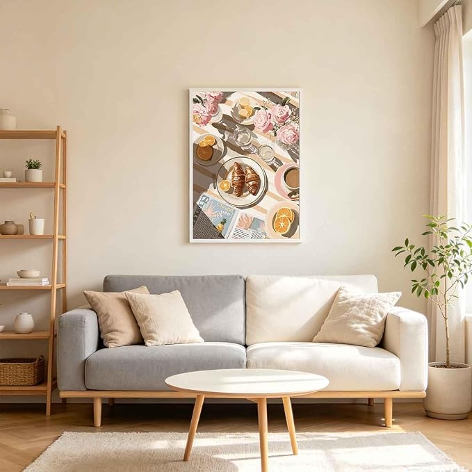 Breakfast Diamond Painting Kits for Adults,Coffee Diamond Art Kits Gem Art