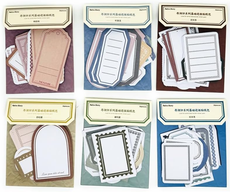 180pcs Scrapbooking Paper Stickers Decorative Label for Journal Supplies