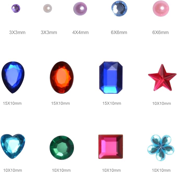 2102 Pcs Gems Stickers, Self Adhesive Gems, Bling Rhinestones
