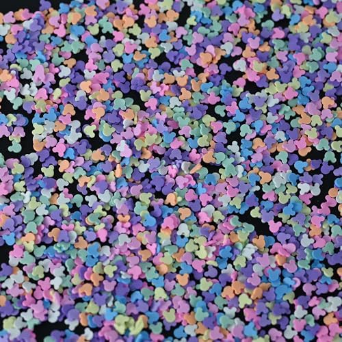 LIKETURE Fake Sprinkles 110g Polymer Clay Sprinkles Fake Candy Sprinkles Faux Sprinkles for Resin Slime Craft Plastic Sprinkles for Nail Art Phone Case DIY Shaker Card Filler (Multi-color Mouse-110G)