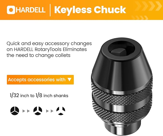 HARDELL Mini Cordless Rotary Tool 4V Orange Black | 71 Accessories USB Charging Multi-Purpose DIY Craft Tool Sanding Polishing Drilling Engraving