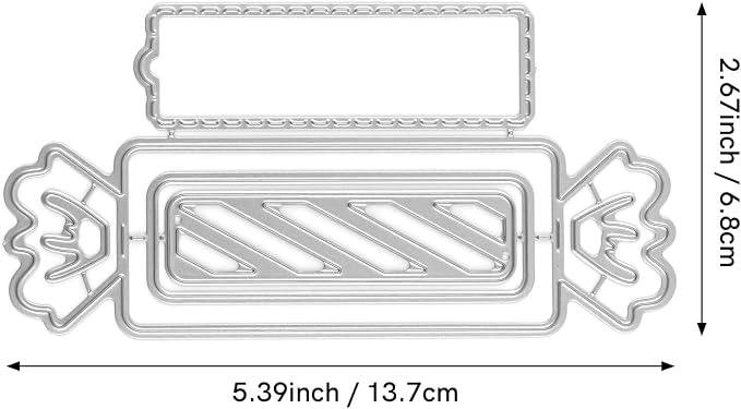BAOFALI 1 Set Tag and 1 Set Candy Dies Cutting Rectangular Gift Card Envelope Cutting Dies Sets Label Tag for Scrapbooking DIY Cards Album Crafts Supplies(Tag:4.6x5.6inch Candy :5.4x2.7inch)