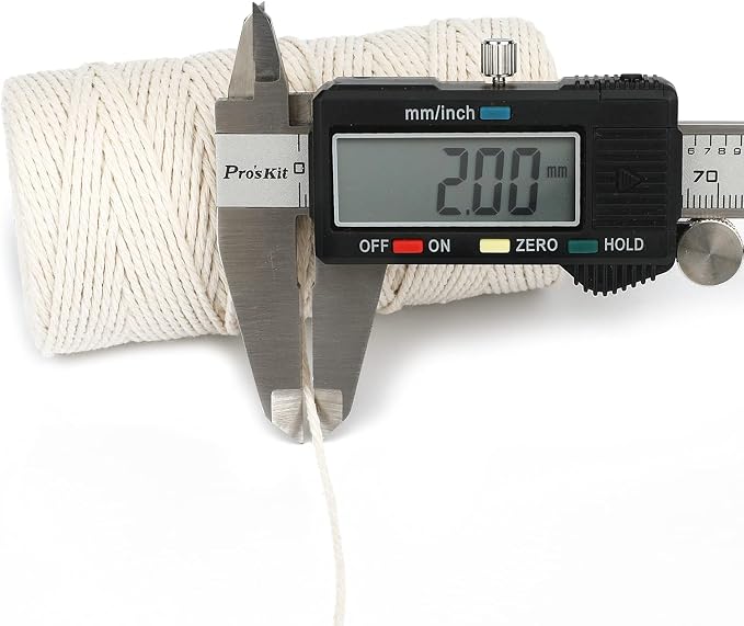G2PLUS White String,2MM 328Feet Beige Cotton Twine for Crafts & Cooking | Natural White Cotton,for Crafts, Butchers, Cooking, Beige Gift Wrapping Twine for Home Decor