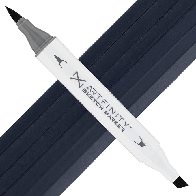 Artfinity Sketch Markers - Cool Gray 9 CG9, Vibrant, Professional, Dye-Based Alcohol Markers for Artists, Drawing, Travel, & More