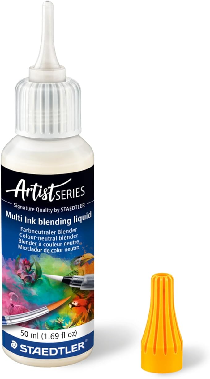 STAEDTLER Pigment Arts Multi Ink Blending Liquid, 50ml: Marker Blending Solution for Smooth Color Mixing, Gradients & Mixed Media – Art Supply for Illustration, Manga, Coloring & Creative Projects