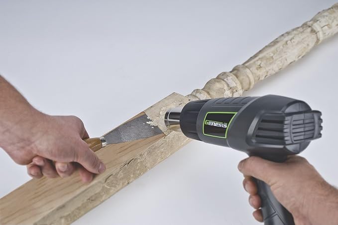 Genesis GHG1500A Dual Temperature Heat Gun Kit With Fast Heat High And Low Settings 572F/1000F, Air Reduction Nozzle, Reflector Nozzle, And Two Deflector Nozzles with 2 Year Warranty | 572F or 1000F, For Shrink Tubing, For Crafting, For Vinyl Wrap, 4 A...