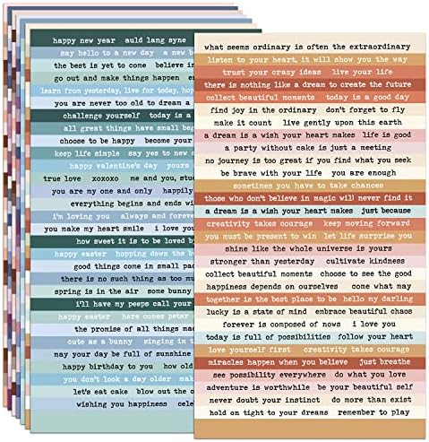 Vintage Scrapbook Stickers, 406pcs Quote & Word Stickers for Journaling, Junk Journal, Scrapbooking, Planners, Collage Album (Colorful)