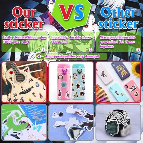 Arme Anime Stickers Pack, Waterproof Stickers for Water Bottles 600PCS | Anime Stickers for adults, Kids, Car, Teens, Cute Anime Vinyl Stickers Decals for Party, Birthday, UV Resist, Pre-cut