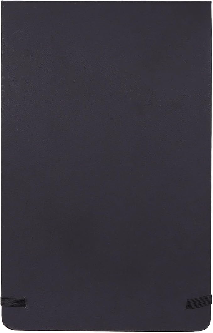 Amazon Basics Art Sketch Book for Drawing and Painting, Thick Paper, 5.25" x 8.25", 72 Sheets, Black