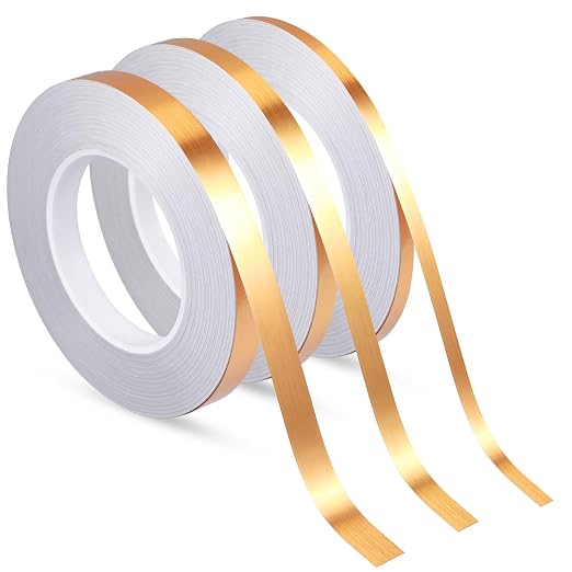 Zonon Gold Washi Tape for Wall Decor Self Adhesive 5/15/25mm