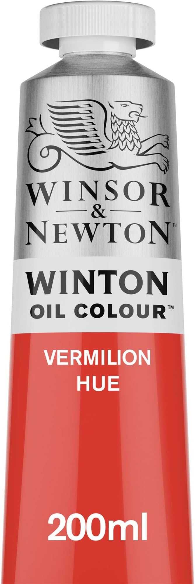 Winsor & Newton Winton Oil Color, 200ml Tube, Vermilion Hue | High-quality pigments, Durable, Lightfast, Permanent, Uniform Consistency, Great Pigment Load
