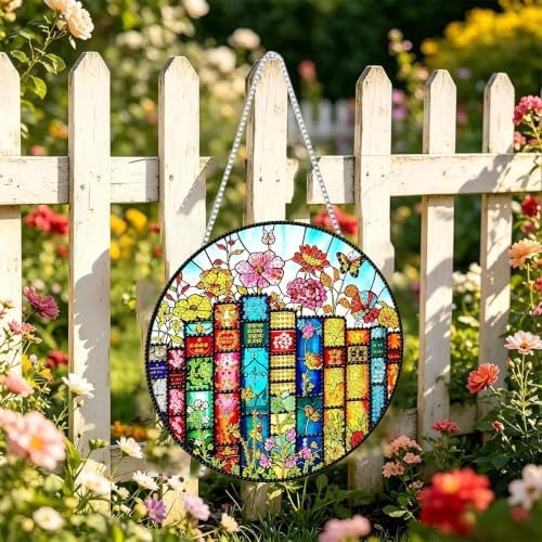Tabszca Book Flower Hanging Diamond Art Kits for Adults, Pendant Suncatcher