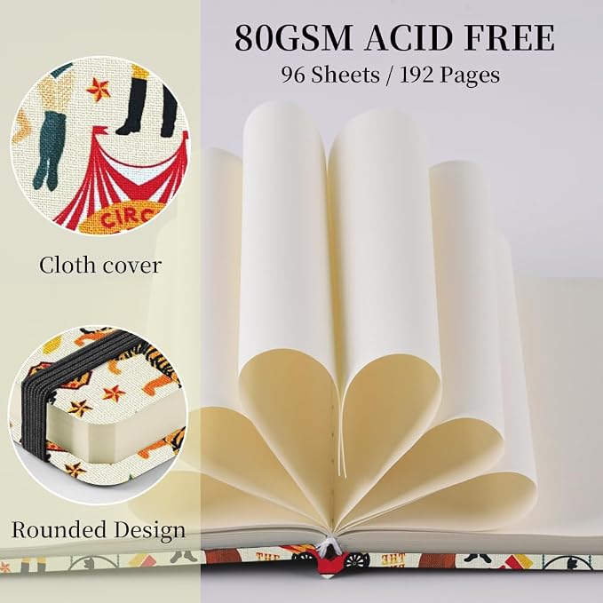 4.8" Pocket Sketch Book,80gsm Hardcover Art Sketchbook for Drawing Journal