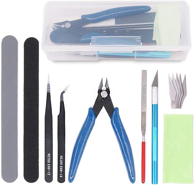 9Pcs Model Tools Kit Hobby Building Tools Craft Set for Basic Model Building, Repairing and Fixing