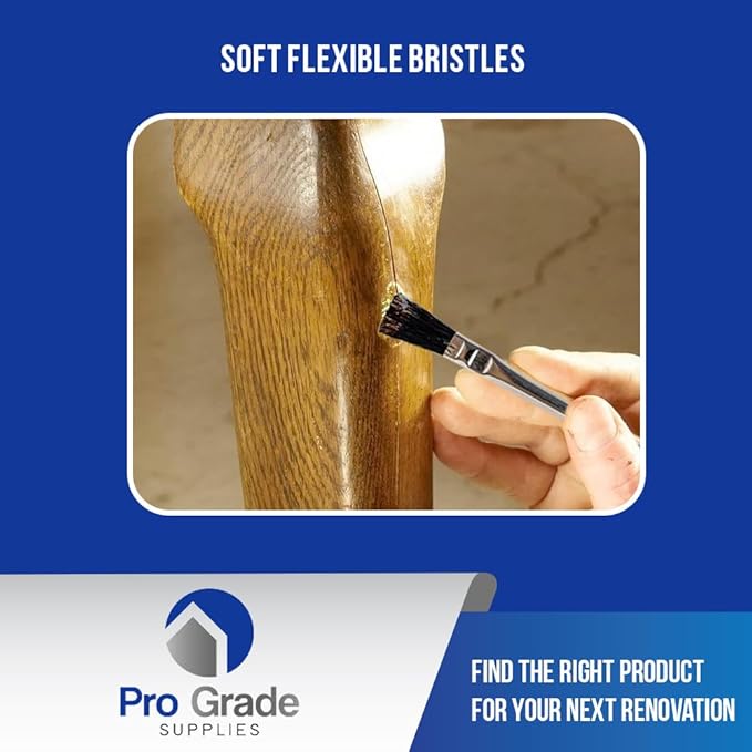 Pro Grade Acid Brushes, 3/8 Inch Flux Brush for Glue & Grease, 36 Count | Soldering, plumbing & welding | Epoxy, resin & adhesives | Boar hair bristles, metal ferrule | Jewelry & crafts