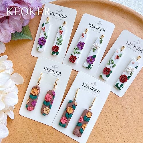 Keoker Polymer Clay Cutters - Long Dangle Shape, Basic, and Earrings Cutters (5PCS B)