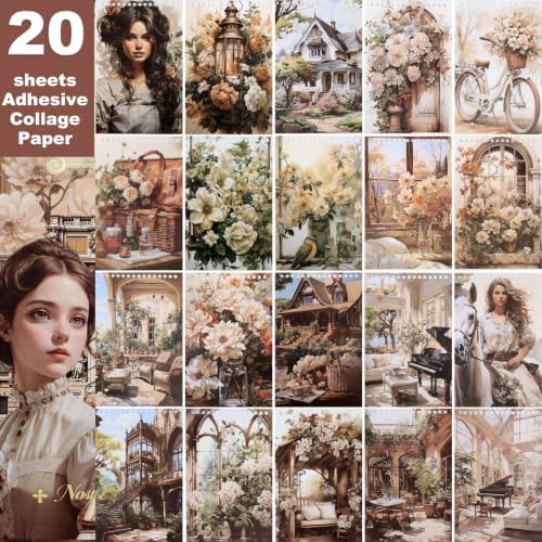 Vintage Scrapbooking Stickers 300 Pre-Cut PET People &Washi Stickers