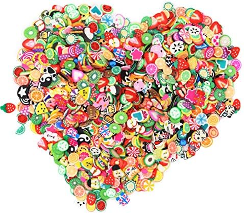 2000 Pcs Fruit Polymer Slices for Slime Nail Art Charms DIY Crafts