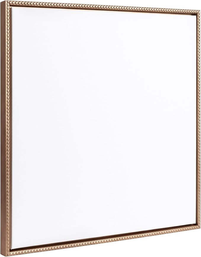Kate and Laurel Sylvie Blank Framed Canvas Wall Art; 30x30 Gold Beaded; Vintage Modern Empty Canvas for Paint-Your-Own Art; Ready to Paint Premium Canvas Already Framed