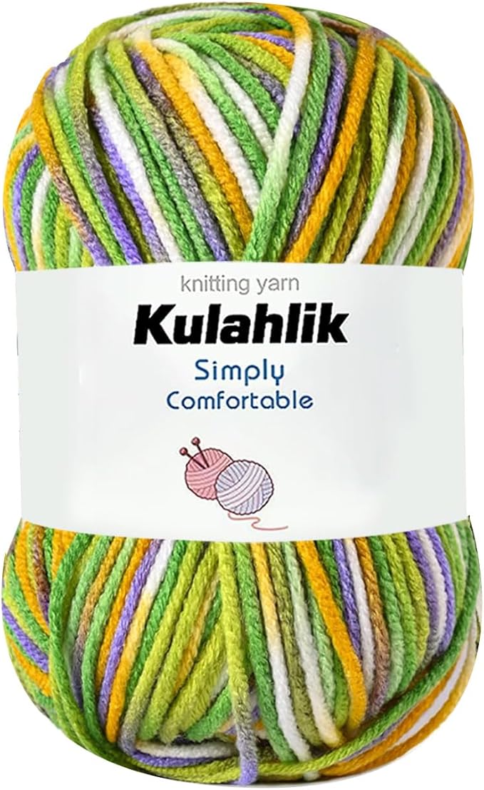 50g(1x50g) Acrylic Yarn for Crocheting and Knitting, Colorful Gradient Yarn Thread, 1 Rolls Skeins, Multicolor Hilo Acrílico, Perfect for DIY Crafts Project