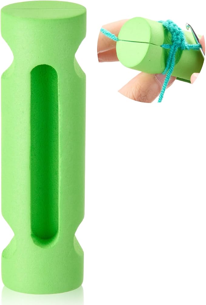 Threlaco 1 Pcs Crochet Tool 4" Beginner Crochet Tool, Green | Learn How to Make Circle Stitch and Guide Knitting Holder Accessories for All Yarn Sizes Beginners Mother Birthday Gifts