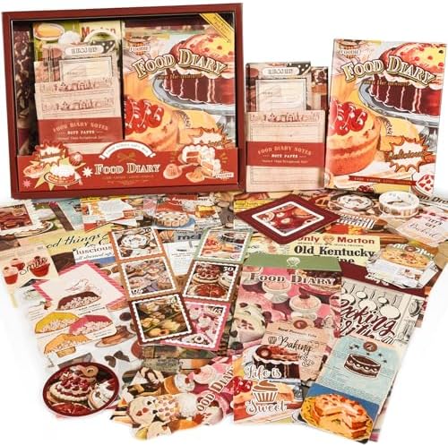 Scrapbooking Supplies Kit, Vintage Junk Journal Supplies,Cute Scrapbook Kit