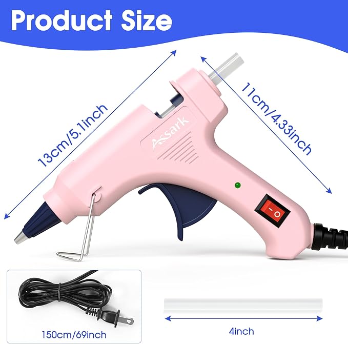 Assark 30W Mini Hot Glue Gun Kit with 30 Glue Sticks