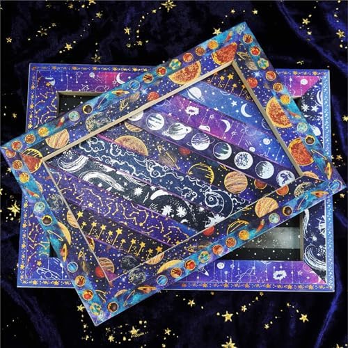 Starry Sky Washi Tape, 19 Rolls Aesthetic Decorative Foil Masking Tape Set with Gift Box, Decorative Tape for Bullet Journal, DIY Craft, Scrapbook Supplies