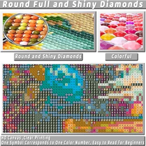 KICHANG Skull Diamond Art Kits for Adult Diamond Painting Kit for Beginner