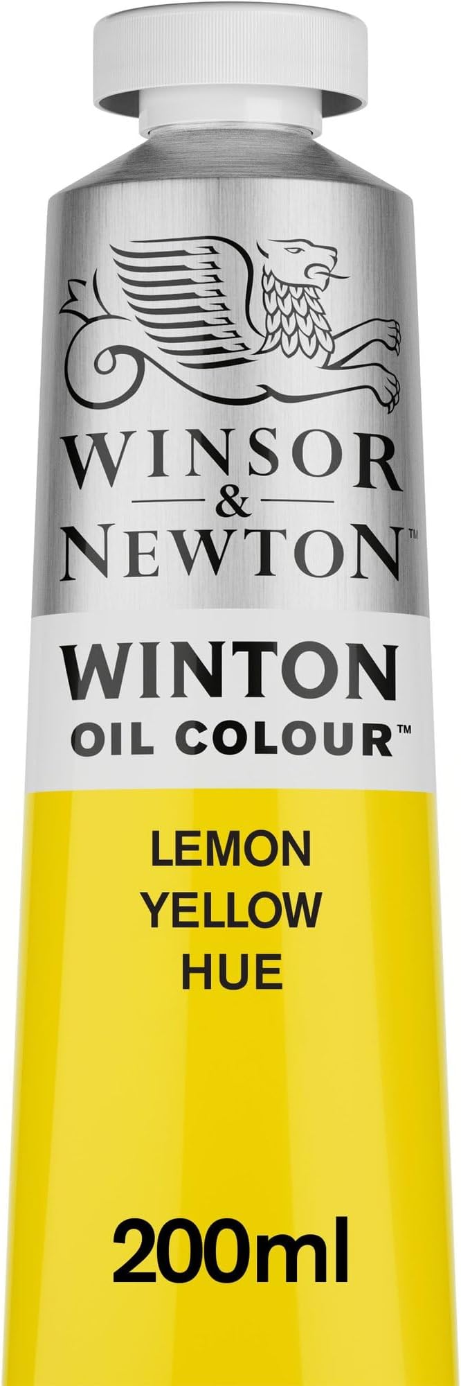 Winsor & Newton Winton Oil Color, 200ml Tube, Lemon Yellow Hue | High-quality pigments, Durable, Lightfast, Permanent, Uniform Consistency, Great Pigment Load