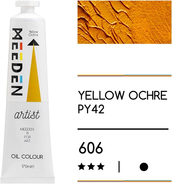 MEEDEN Artist Grade Oil Paint: Yellow Ochre - 170ml/5.7oz Tube | Professional Art Paints and Supplies for Canvas Painting