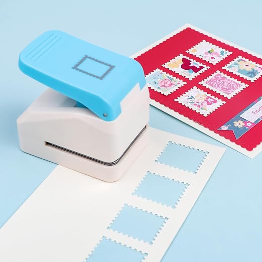 2Pcs/Set 3D Postage Stamp and Star Embossing Punch; Punches Score Tools for Scrapbooking Journaling Paper Craft DIY Card Making Paper Crafting Scrapbooking DIY Card Making Arts Crafts Supplies